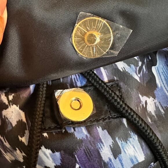 TED BAKER Medium Backpack Packable Women's Blue Nylon Animal Print Nillana NWOT - Picture 9 of 10